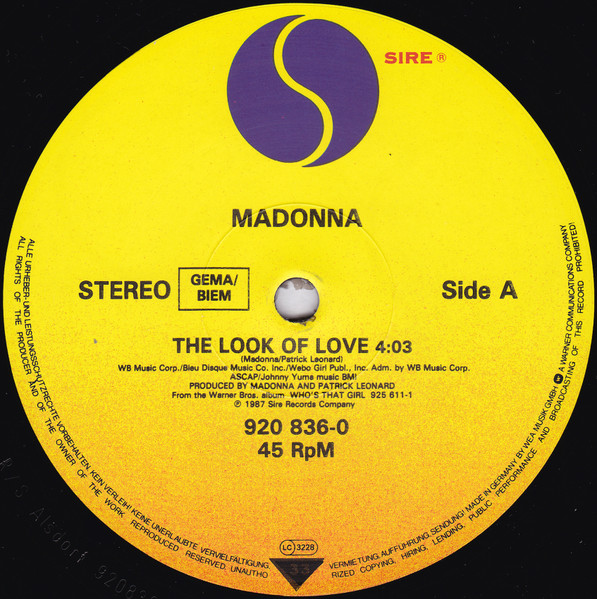 Madonna - The Look Of Love | Sire (920 836-0) - 3