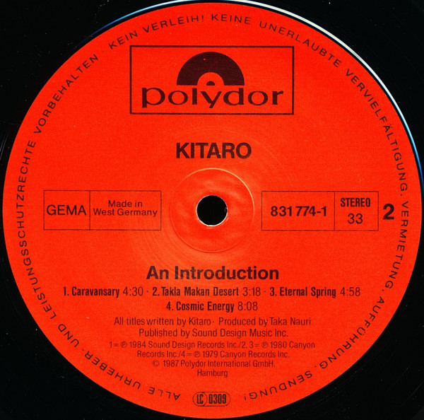 Kitaro - An Introduction | Polydor (831 774-1) - 4