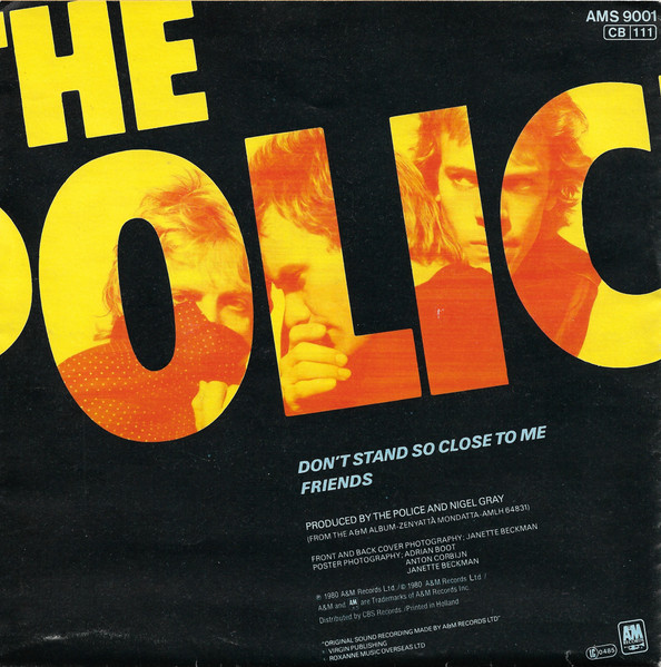 The Police - Don't Stand So Close To Me | A&M Records (AMS 9001) - 2 The Police - Don't Stand So Close To Me | A&M Records (AMS 9001) - 2