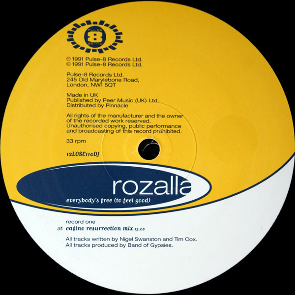 Rozalla - Everybody's Free (To Feel Good) | Pulse-8 Records (12 LOSE 110 DJ) - 2 Rozalla - Everybody's Free (To Feel Good) | Pulse-8 Records (12 LOSE 110 DJ) - 2
