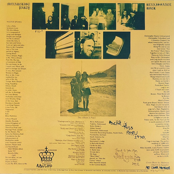 Satya Sai Maitreya Kali - Inca | United Kingdom Of America Records (CF-2964) - 2 Satya Sai Maitreya Kali - Inca | United Kingdom Of America Records (CF-2964) - 2