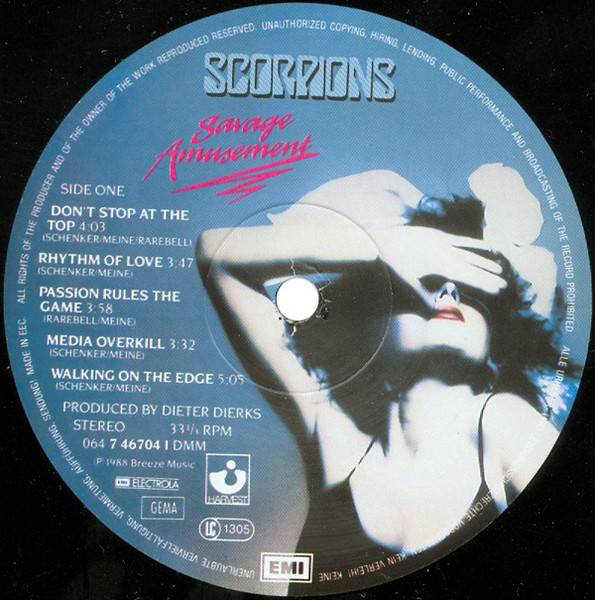 Scorpions - Savage Amusement | Harvest (1C 064 7 46704 1 DMM) - 3 Scorpions - Savage Amusement | Harvest (1C 064 7 46704 1 DMM) - 3