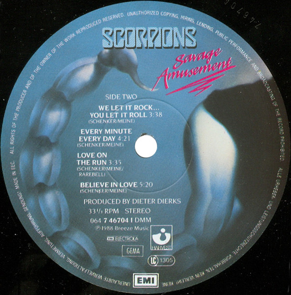 Scorpions - Savage Amusement | Harvest (1C 064 7 46704 1 DMM) - 4 Scorpions - Savage Amusement | Harvest (1C 064 7 46704 1 DMM) - 4