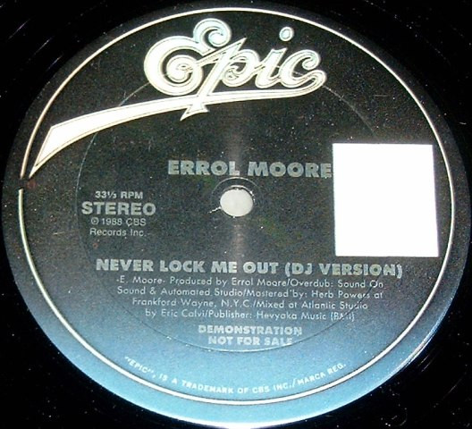 Errol Moore - Never Lock Me Out | Epic (49 7800) - main