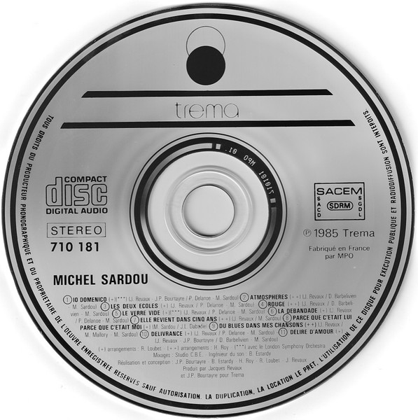 Michel Sardou - Io Domenico | Trema (710 181) - 3