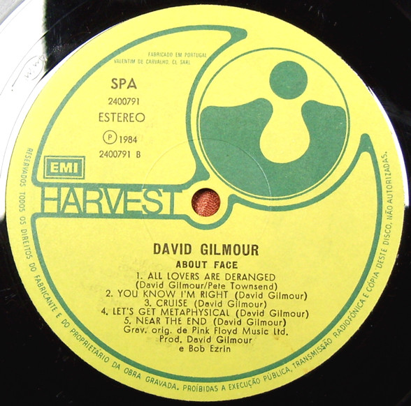 David Gilmour - About Face | Harvest (2400791) - 2