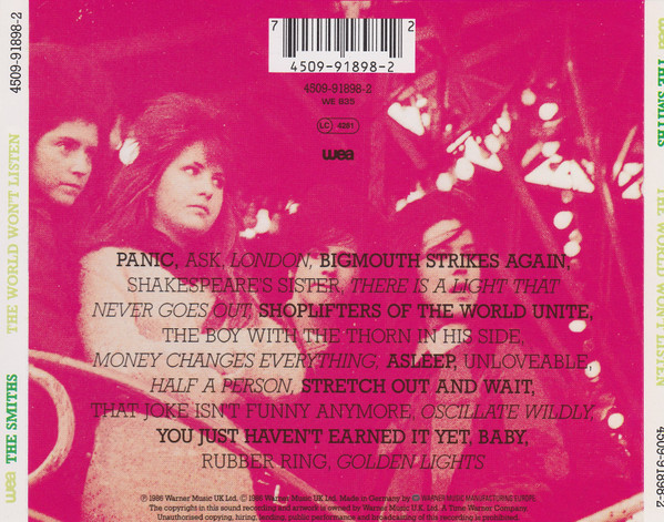 The Smiths - The World Won't Listen | WEA (4509-91898-2) - 2