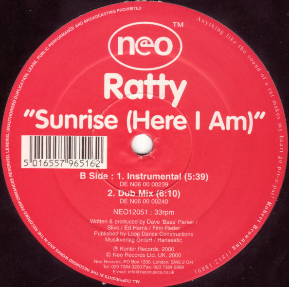Ratty - Sunrise (Here I Am) | Neo (NEO12051) - 4 Ratty - Sunrise (Here I Am) | Neo (NEO12051) - 4