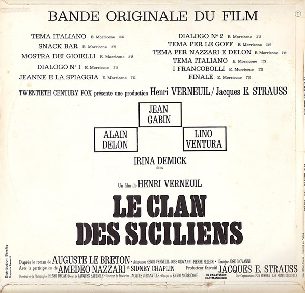 Ennio Morricone - Le Clan Des Siciliens (Bande Originale Du Film) | 20th Century Fox Records (940.006) - 2 Ennio Morricone - Le Clan Des Siciliens (Bande Originale Du Film) | 20th Century Fox Records (940.006) - 2