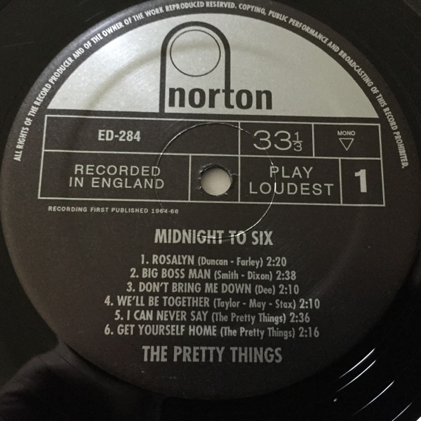 The Pretty Things - Midnight To Six | Norton Records (ED-284) - 3