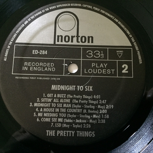 The Pretty Things - Midnight To Six | Norton Records (ED-284) - 4