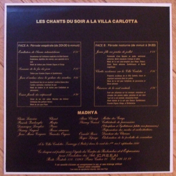 Madhya - Les Chants Du Soir À La Villa Carlotta | Le Kiosque d'Orphée (KO/ 81.0909) - 2