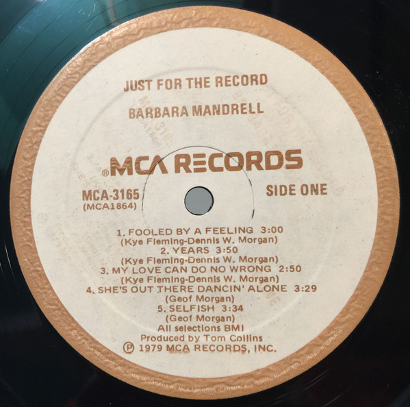 Barbara Mandrell - Just For The Record | MCA Records (MCA-3165) - 3 Barbara Mandrell - Just For The Record | MCA Records (MCA-3165) - 3