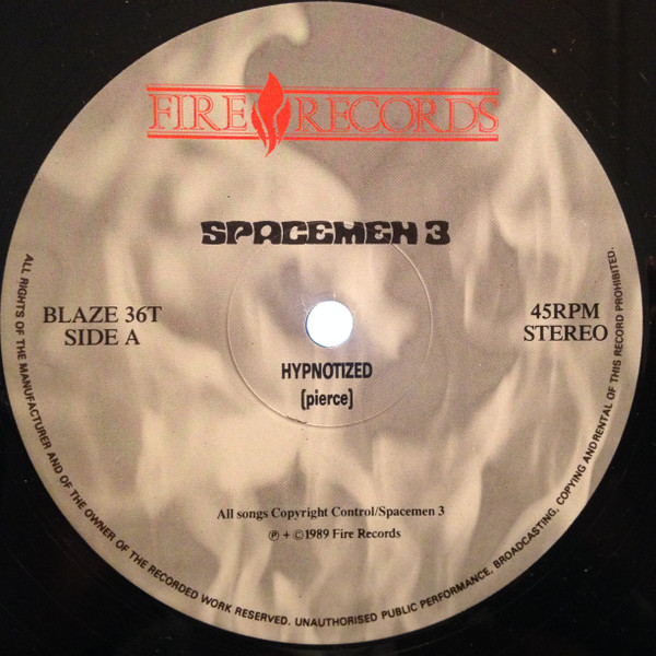 Spacemen 3 - Hypnotized / Just To See You Smile | Fire Records (BLAZE 36T) - 3 Spacemen 3 - Hypnotized / Just To See You Smile | Fire Records (BLAZE 36T) - 3