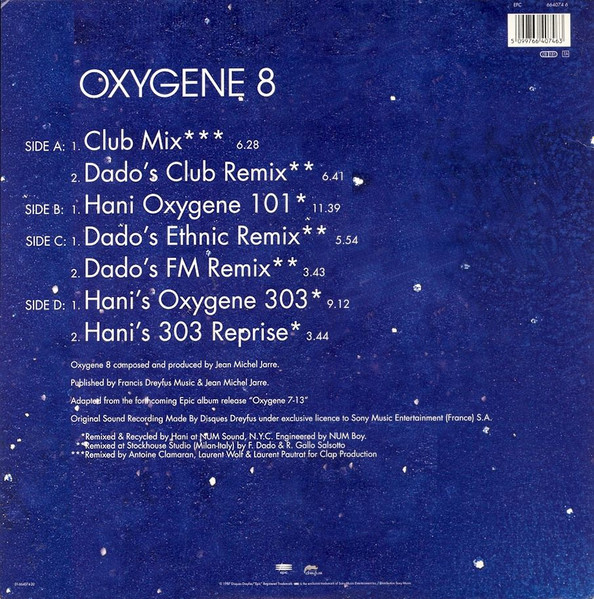 Jean-Michel Jarre - Oxygene 8 | Epic (EPC 664074 6) - 2