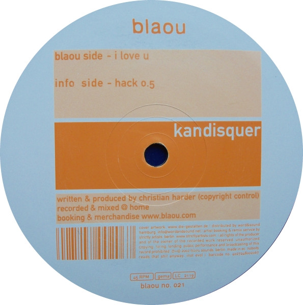 Kandisquer - I Love U | Blaou (blaou no. 021) - main
