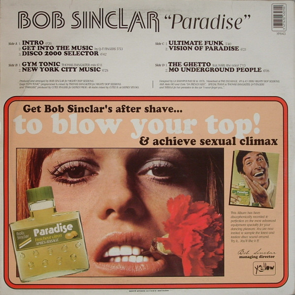 Bob Sinclar - Paradise | Yellow Productions (YP043) - 2