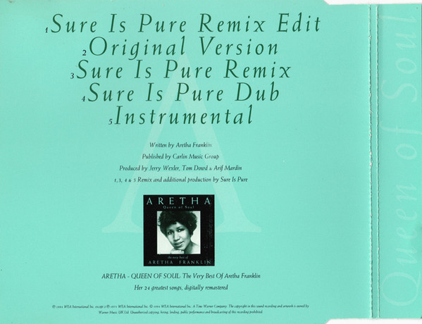 Aretha Franklin - Rock Steady (Sure Is Pure Remix) | Atlantic (A4522CD) - 2