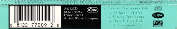 Aretha Franklin - Rock Steady (Sure Is Pure Remix) | Atlantic (A4522CD) - 3