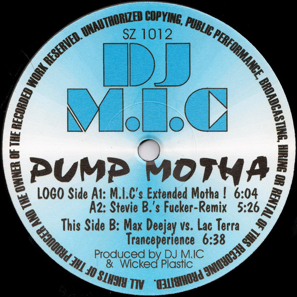 DJ M.I.C - Pump Motha | Sub-Zero Records (SZ 1012) - main