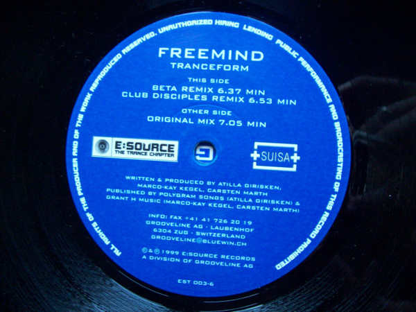 Freemind - Tranceform | E:Source Records (EST 003-6) - 2