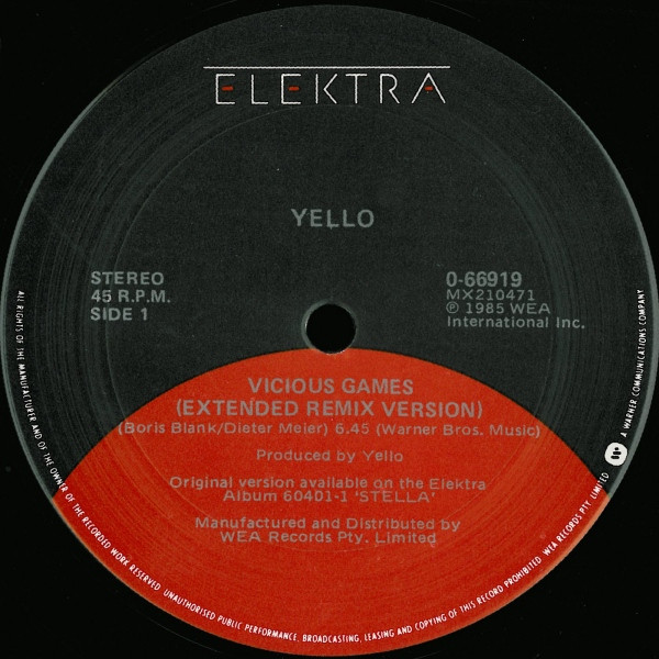 Yello - Vicious Games (Extended Remix Version) | Elektra (0.66919) - 3 Yello - Vicious Games (Extended Remix Version) | Elektra (0.66919) - 3