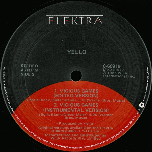 Yello - Vicious Games (Extended Remix Version) | Elektra (0.66919) - 4 Yello - Vicious Games (Extended Remix Version) | Elektra (0.66919) - 4