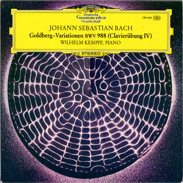 Johann Sebastian Bach - Wilhelm Kempff - Goldberg-Variationen BWV 988 (Clavierübung IV) | Deutsche Grammophon (139 455)