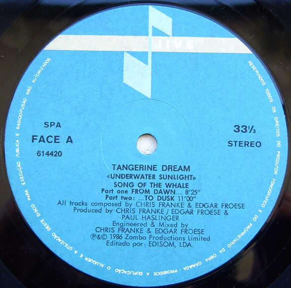 Tangerine Dream - Underwater Sunlight | Jive (614420) - 2