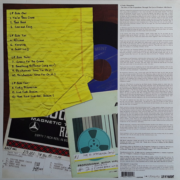 The Propositions - Funky Disposition (The Complete Propositions Collection!)The Propositions – Funky Disposition (The Complete Propositions Collection!) | Luv N' Haight (LHLP045) - 2 The Propositions - Funky Disposition (The Complete Propositions Collection!)The Propositions – Funky Disposition (The Complete Propositions Collection!) | Luv N' Haight (LHLP045) - 2