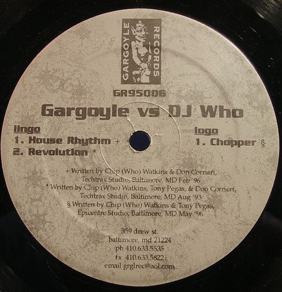 Gargoyle Vs DJ Who - House Rhythm / Revolution / Chopper | Gargoyle Records (GR95006) Gargoyle Vs DJ Who - House Rhythm / Revolution / Chopper | Gargoyle Records (GR95006)