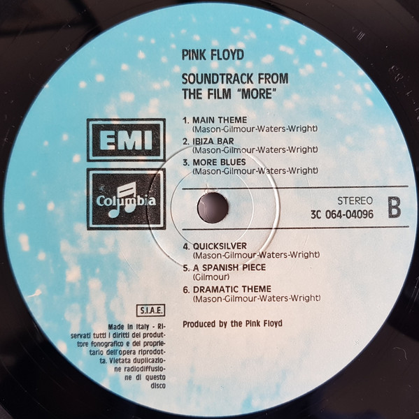 Pink Floyd - (Soundtrack From The Film) More | Columbia (3 C 064-04096) - 4
