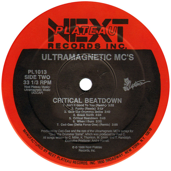 Ultramagnetic MC's - Critical Beatdown | Next Plateau Records Inc. (PL 1013) - 4