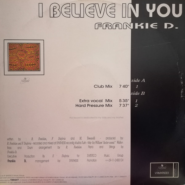 Frankie D. - I Believe In You | Virgo Records (VIRMX95001) - main Frankie D. - I Believe In You | Virgo Records (VIRMX95001) - main