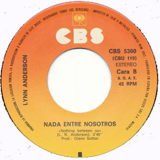 Lynn Anderson - Jardin De Rosas / Nada Entre Nosotros | CBS (5360) - 4
