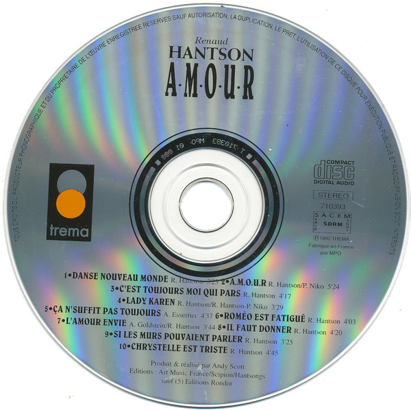 Renaud Hantson - A.M.O.U.R | Trema (710393) - 3