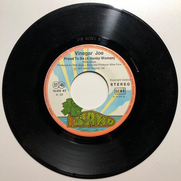 Vinegar Joe - Proud To Be (A Honky Woman) | Island Records (13 070 AT) - 3