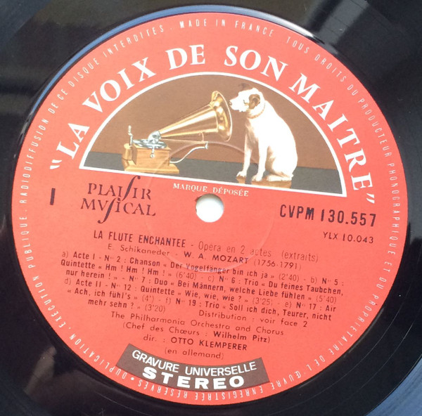 Wolfgang Amadeus Mozart , Gundula Janowitz , Walter Berry , Nicolai Gedda , Otto Klemperer - La Flûte Enchantée - Pages Choisies De L'Opéra De Mozart (Extraits) | La Voix De Son Maître (CVPM 130 557) - 2