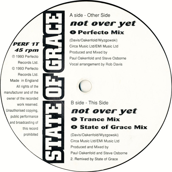 Grace - Not Over Yet | Perfecto London (PERF 1T) - 4