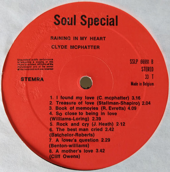 Clyde McPhatter - Raining In My Heart | Soul Special (SSLP 66991) - 4 Clyde McPhatter - Raining In My Heart | Soul Special (SSLP 66991) - 4