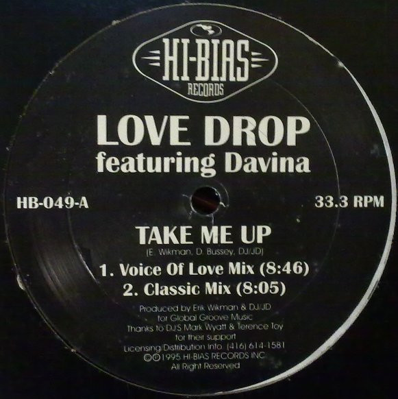 Love Drop Featuring Davina - Take Me Up | Hi-Bias Records (HB-049)
