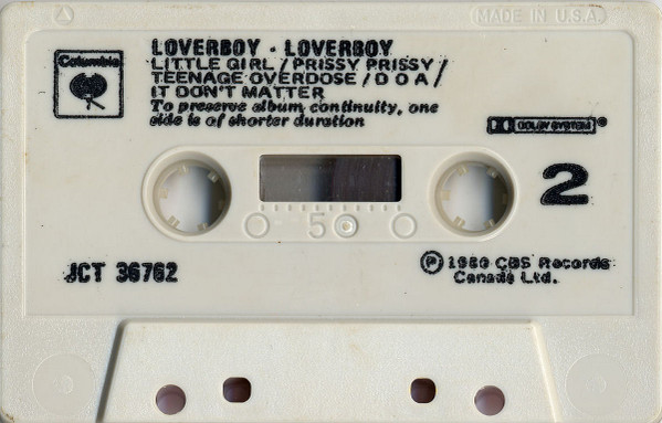 Loverboy - Loverboy [Cassette] | Columbia (JCT 36762) - 4
