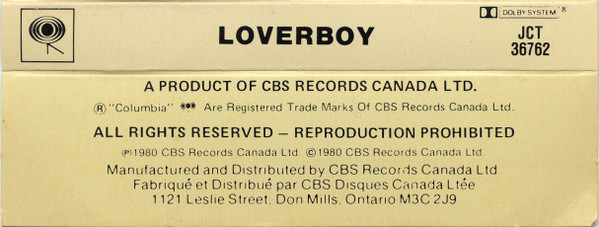 Loverboy - Loverboy [Cassette] | Columbia (JCT 36762) - 2