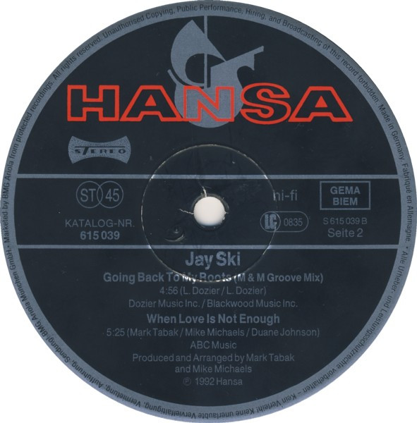 Jay Ski - Going Back To My Roots | Hansa (615 039)