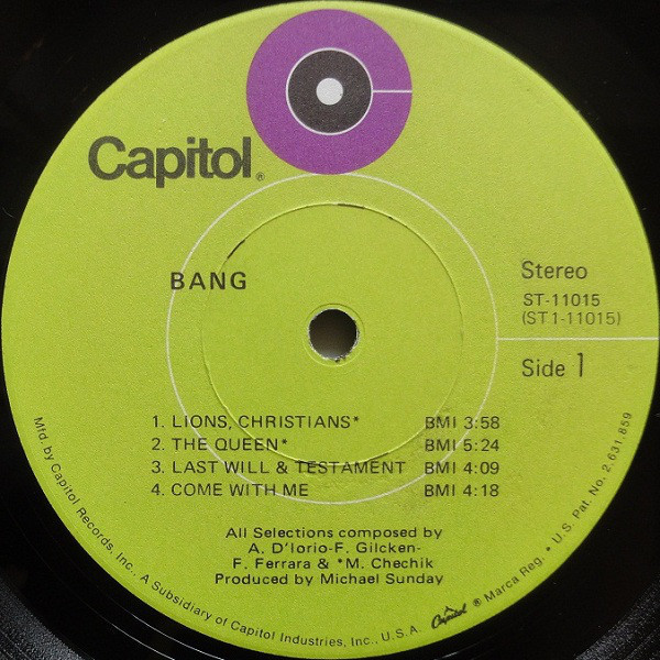 Bang - Bang | Capitol Records (ST-11015) - 2