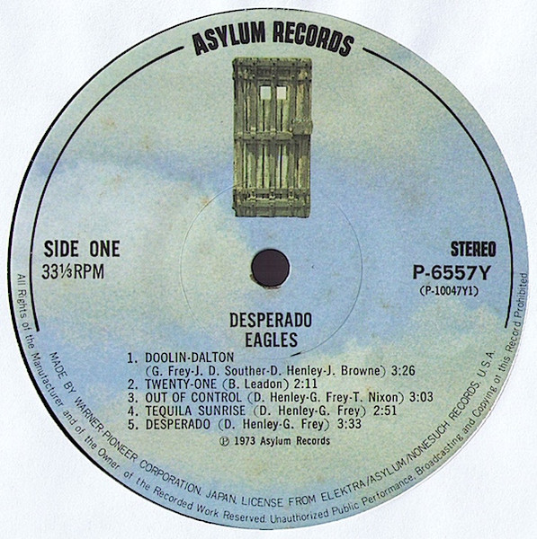 Eagles - Desperado | Asylum Records (P-6557Y) - 3 Eagles - Desperado | Asylum Records (P-6557Y) - 3