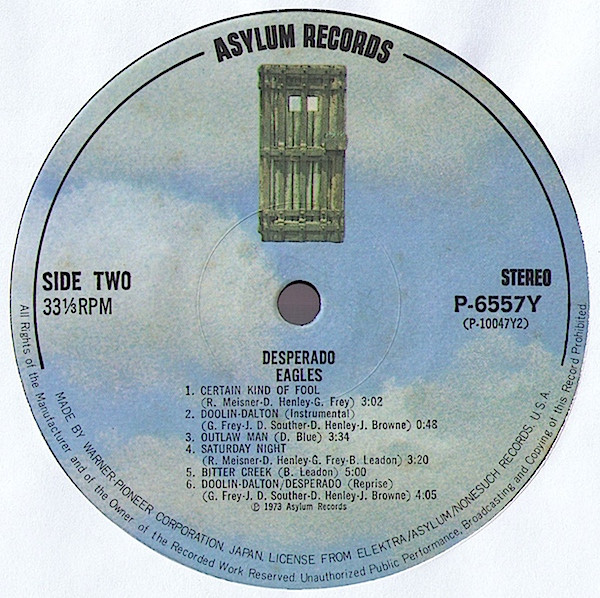 Eagles - Desperado | Asylum Records (P-6557Y) - 4 Eagles - Desperado | Asylum Records (P-6557Y) - 4