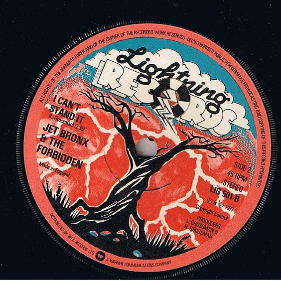 Jet Bronx & The Forbidden - Ain't Doin' Nothin' / I Can't Stand It | Lightning Records (LIG 501) - 4