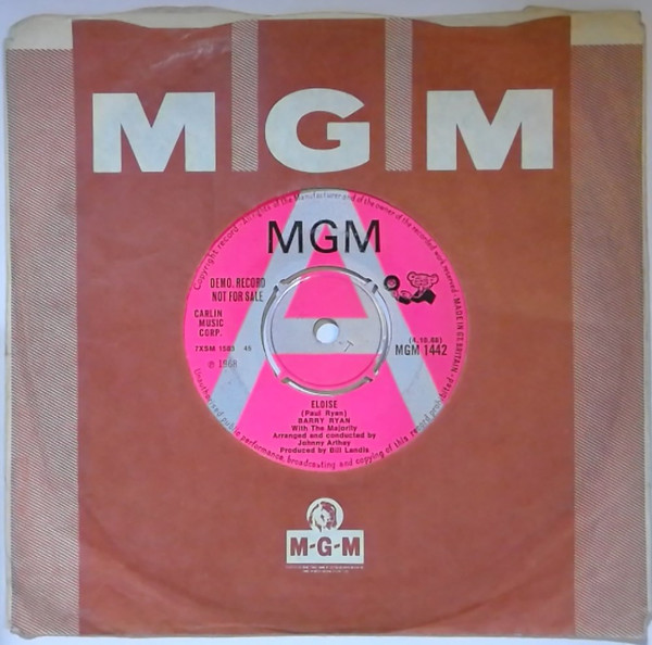 Barry Ryan - Eloise | MGM Records (MGM 1442) - 3 Barry Ryan - Eloise | MGM Records (MGM 1442) - 3