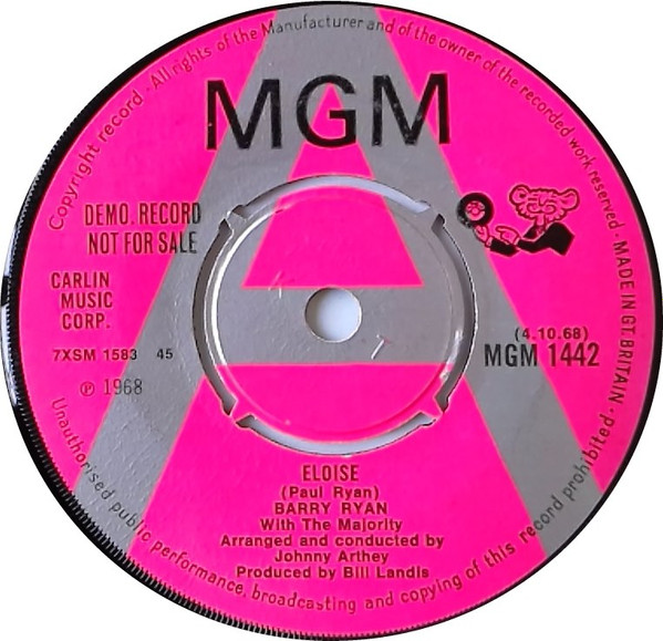 Barry Ryan - Eloise | MGM Records (MGM 1442)